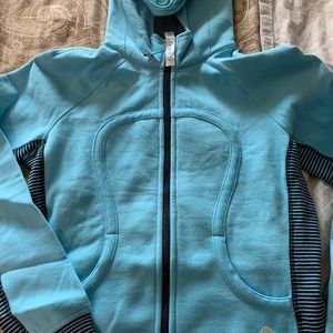 Lulu Lemon Scuba Hoodie Stretch SZ 8 Blue NWT